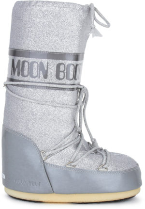 Silver Glitter Delux Moon Boots