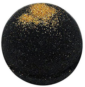 Glitter bath bomb noir et or