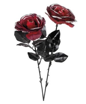 Roses rouges et noires pailletées