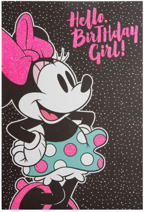 Carte carte anniversaire pour fille Minnie Mouse