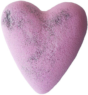 Boule de bain jasmin paillettes argentée en forme de coeur