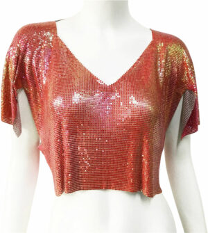 T-shirt à paillettes rouges